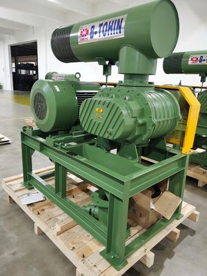 1500rpm ট্রাই লোব রুটস ব্লোয়ার 80Kpa জলজ চাষের জন্য উচ্চ চাপ