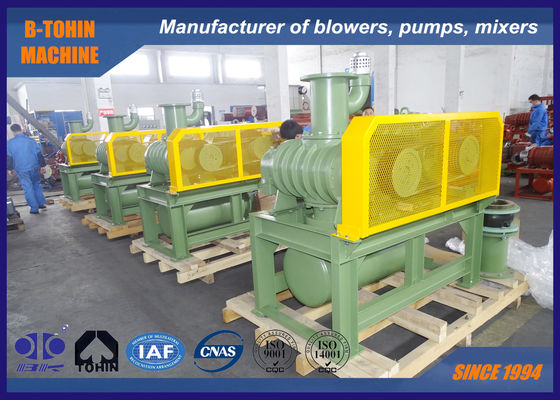 64.21m3/মিনিট 90kw, -55KPA সবুজ এবং হলুদ Roots Blower ভ্যাকুয়াম পাম্প